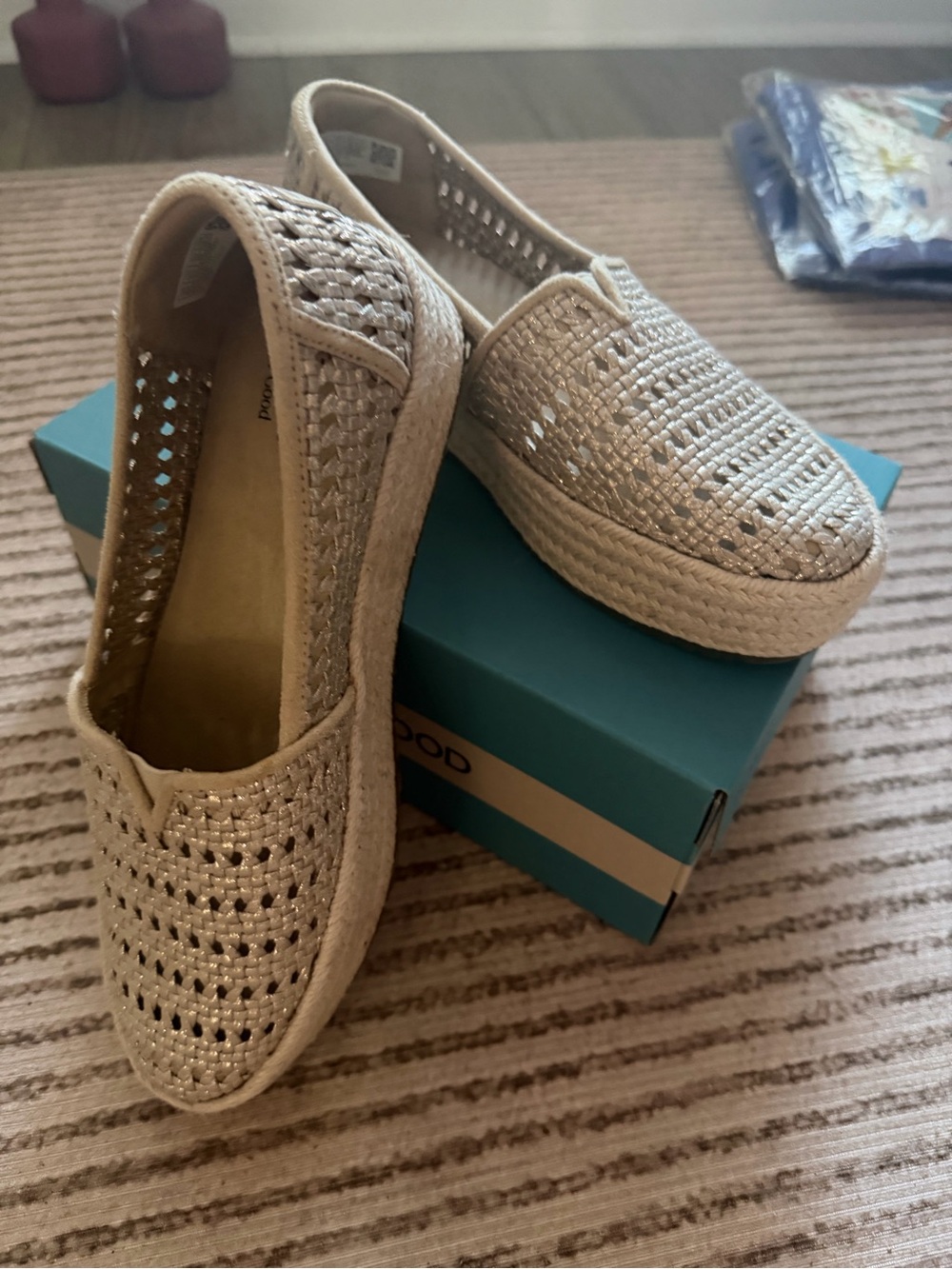 Toms Woven Espadrille Slip-On Loafers - Beige